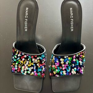 New Marc Fisher Women’s Sequins Sandals